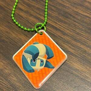 2016 Animal Jam Panda Foil Tag Necklace - Rare 15 of 18